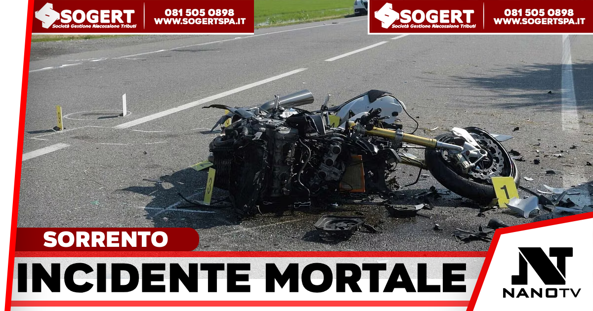 Sorrento, morto 20enne nello scooter
