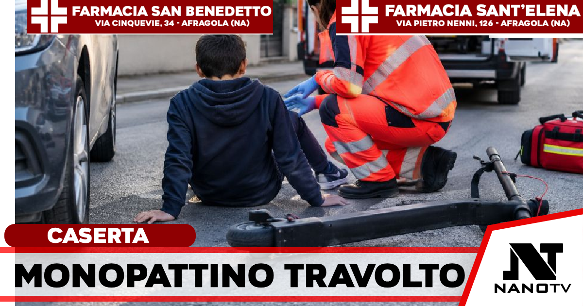 Dodicenne ferito a Caiazzo, trasferito al Santobono