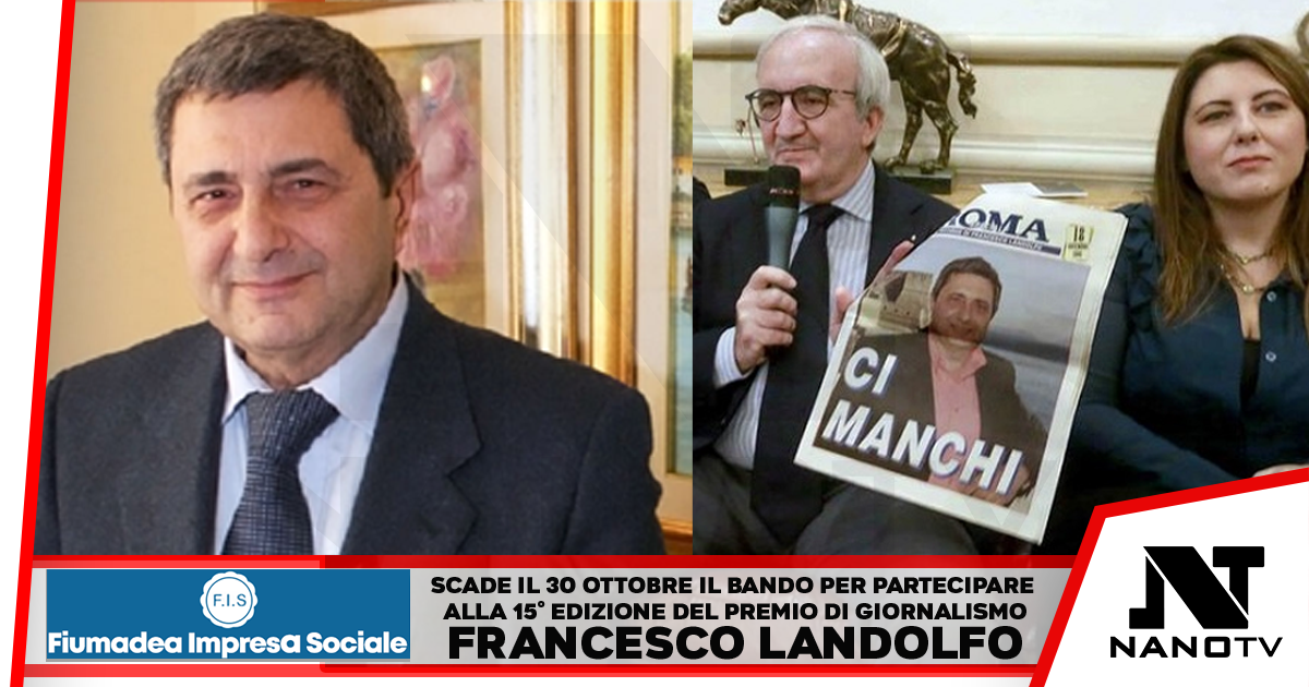 Semaforo verde per la quindicesima edizione del premio di giornalismo “Francesco Landolfo”