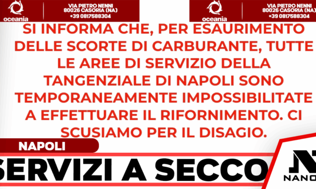 Rifornimenti a secco sulla Tangenziale di Napoli: scorte esaurite in tutte le aree di servizio a causa dei blocchi dei trasportatori