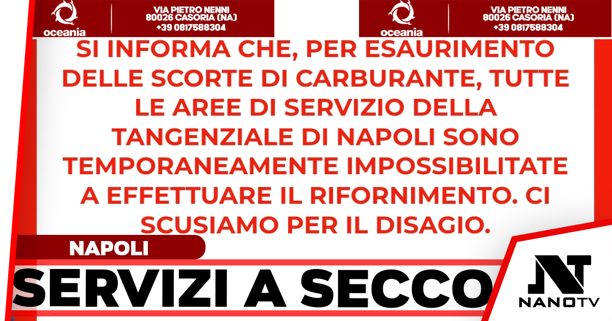 Rifornimenti a secco sulla Tangenziale di Napoli: scorte esaurite in tutte le aree di servizio a causa dei blocchi dei trasportatori