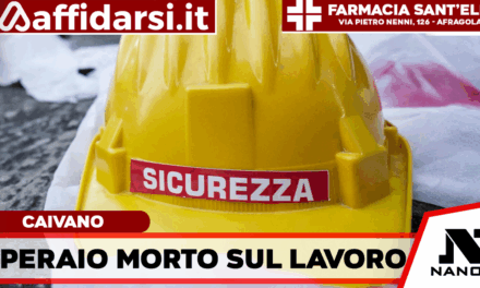Caivano, altra morte bianca sul lavoro: morto un 61enne