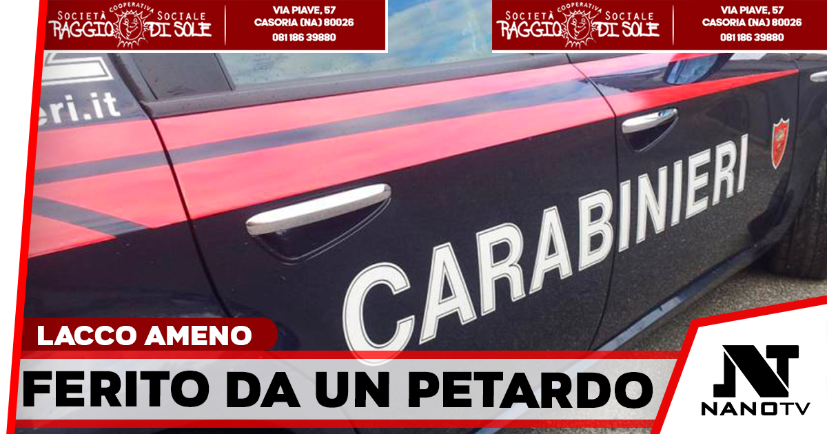 Grave incidente a Lacco Ameno: quattordicenne ferito alla mano sinistra dallo scoppio di un petardo