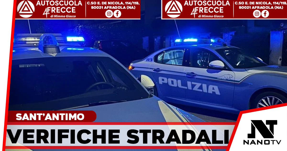 Servizio straordinario di controllo del territorio a Sant’Antimo: la Polizia di Stato identifica 156 persone e controlla 51 veicoli