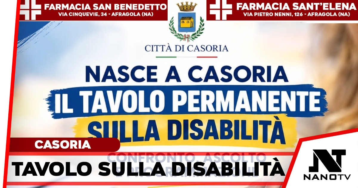 Casoria, nasce il Tavolo Permanente sulla Disabilità: un nuovo organismo per l’inclusione sociale