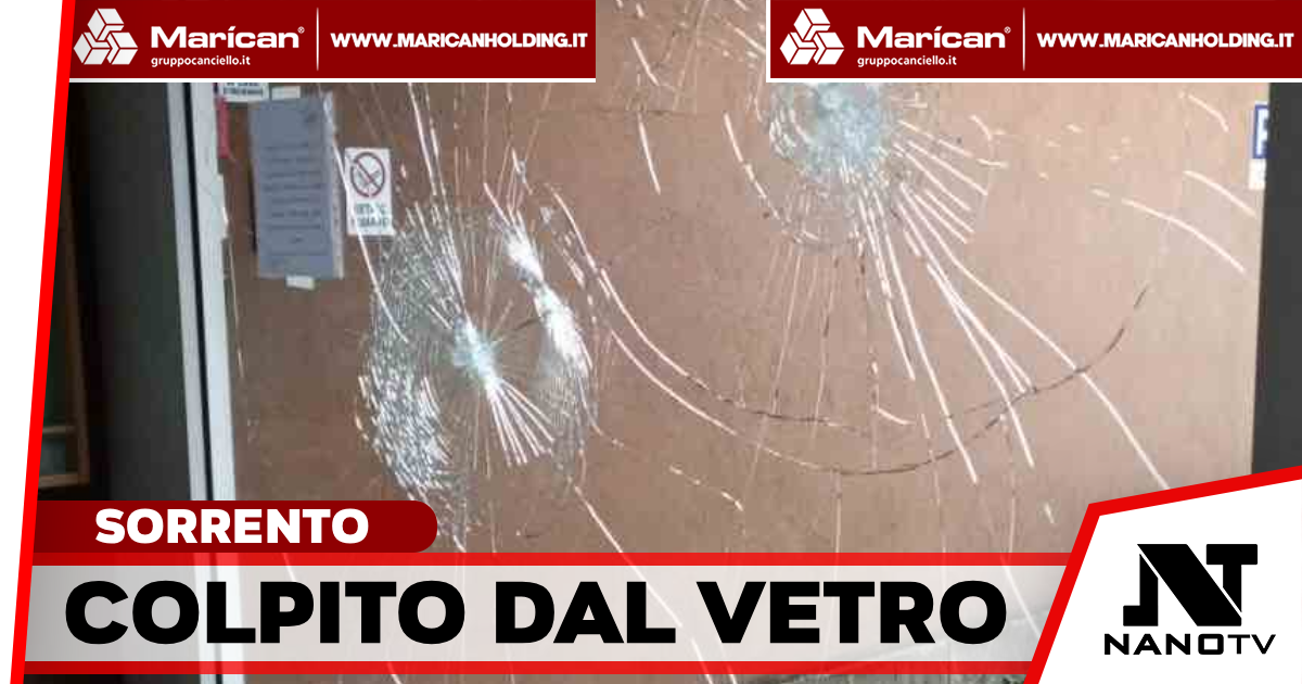 Sorrento, vetro colpisce il titolare di una gelateria