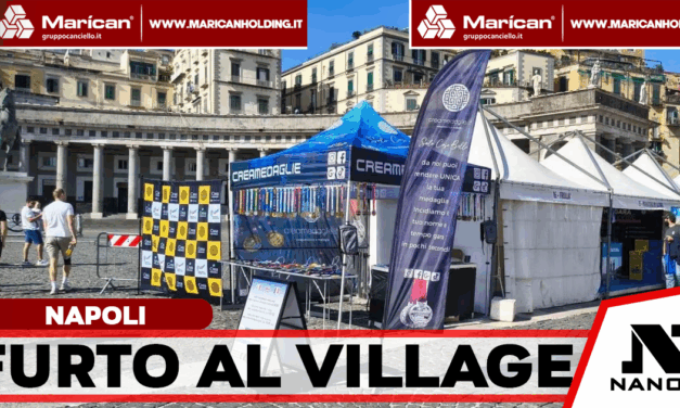 Incursione notturna al village della Neapolis Marathon in Piazza del Plebiscito: giovanissimi tagliano i tendoni e rubano bevande e gadget